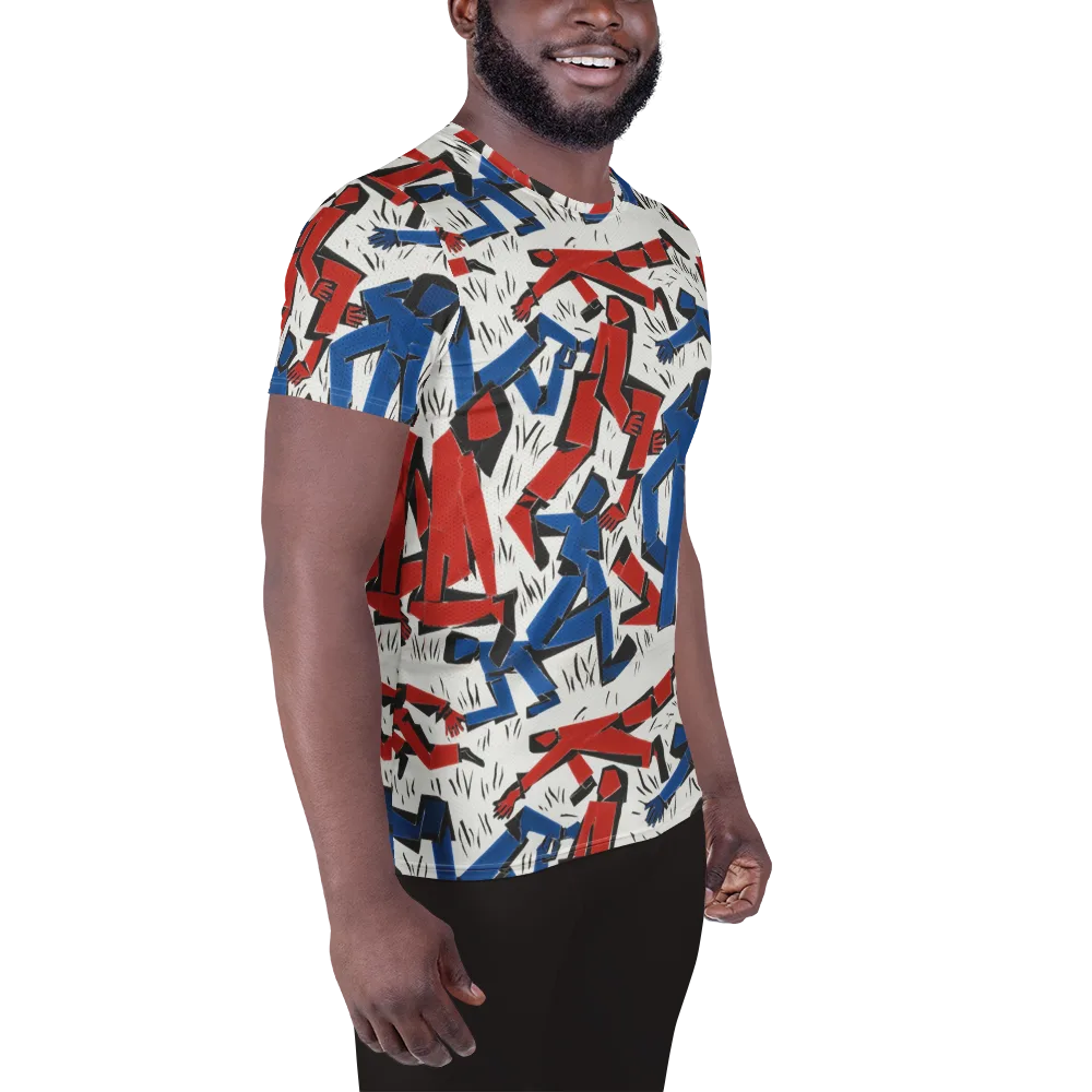 Redline Rhapsody on Men's Athletic T-Shirt — Right