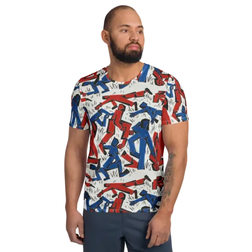 Redline Rhapsody on a Men's Athletic T-Shirt