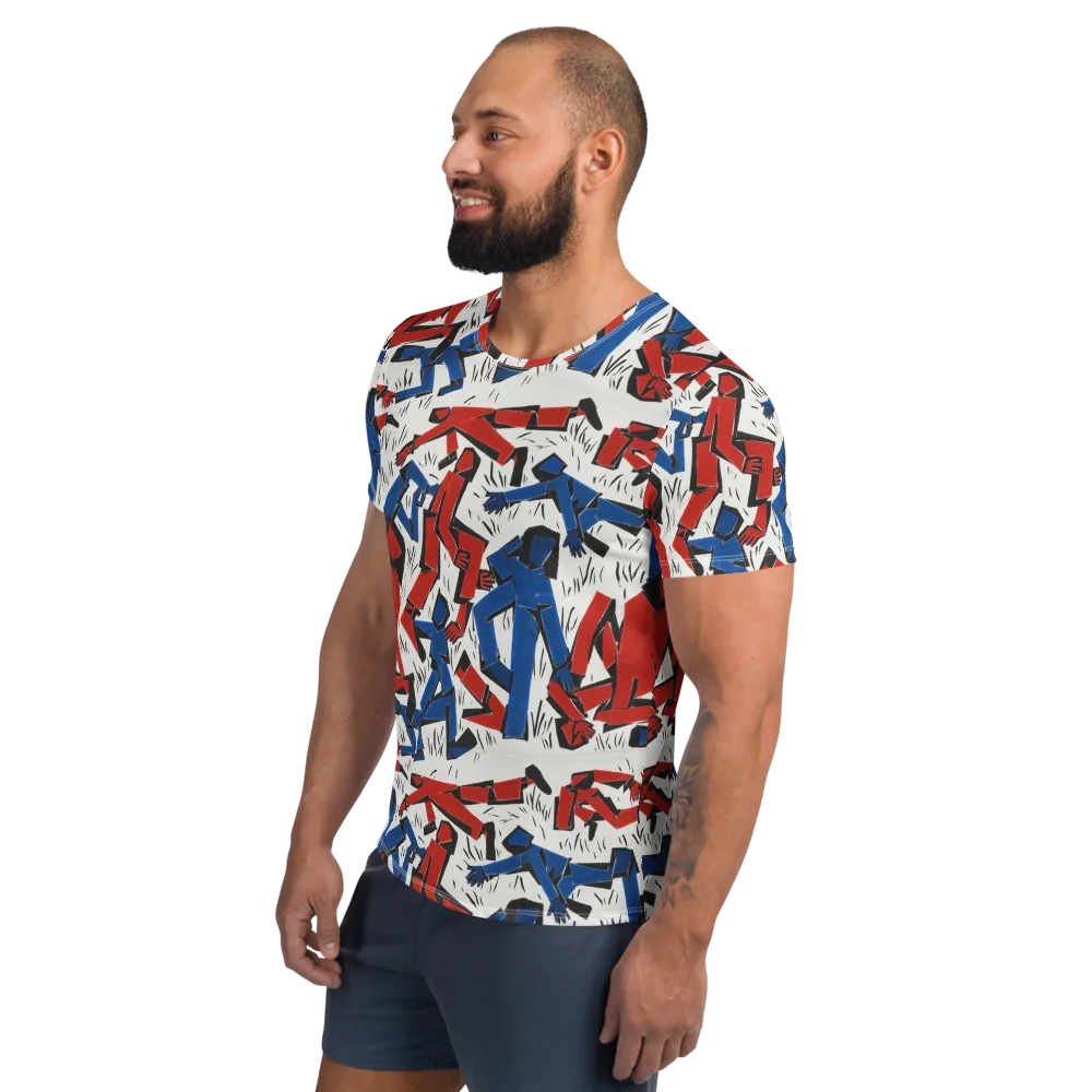 Redline Rhapsody on Men's Athletic T-Shirt — Left