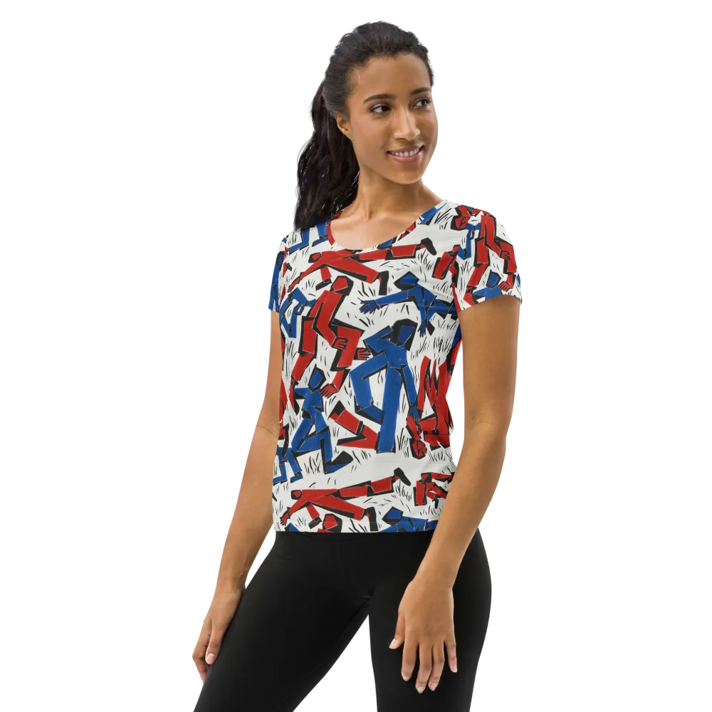 Redline Rhapsody on Women's Athletic T-Shirt — Left