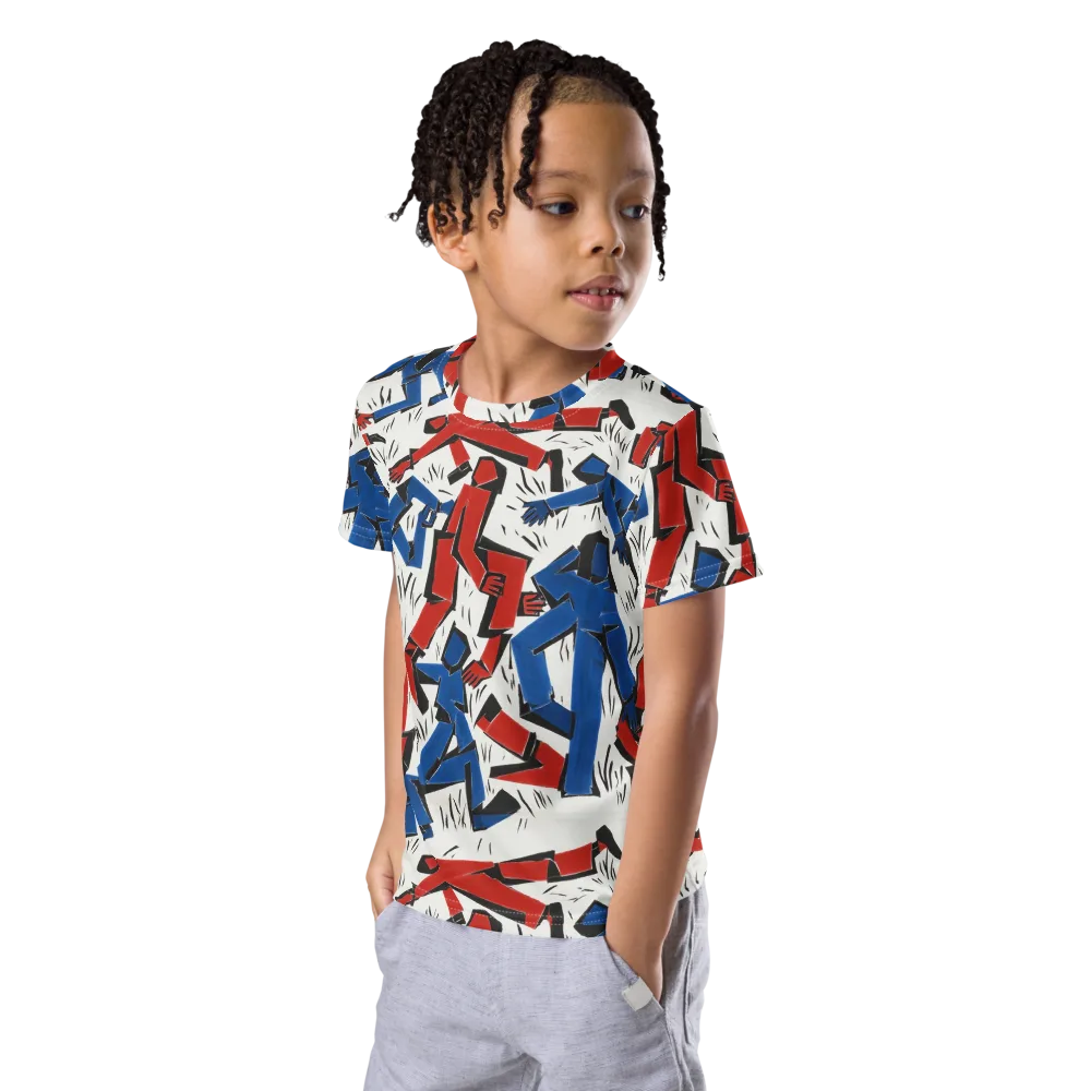 Redline Rhapsody on Kids Crew Neck T-Shirt — Left Front