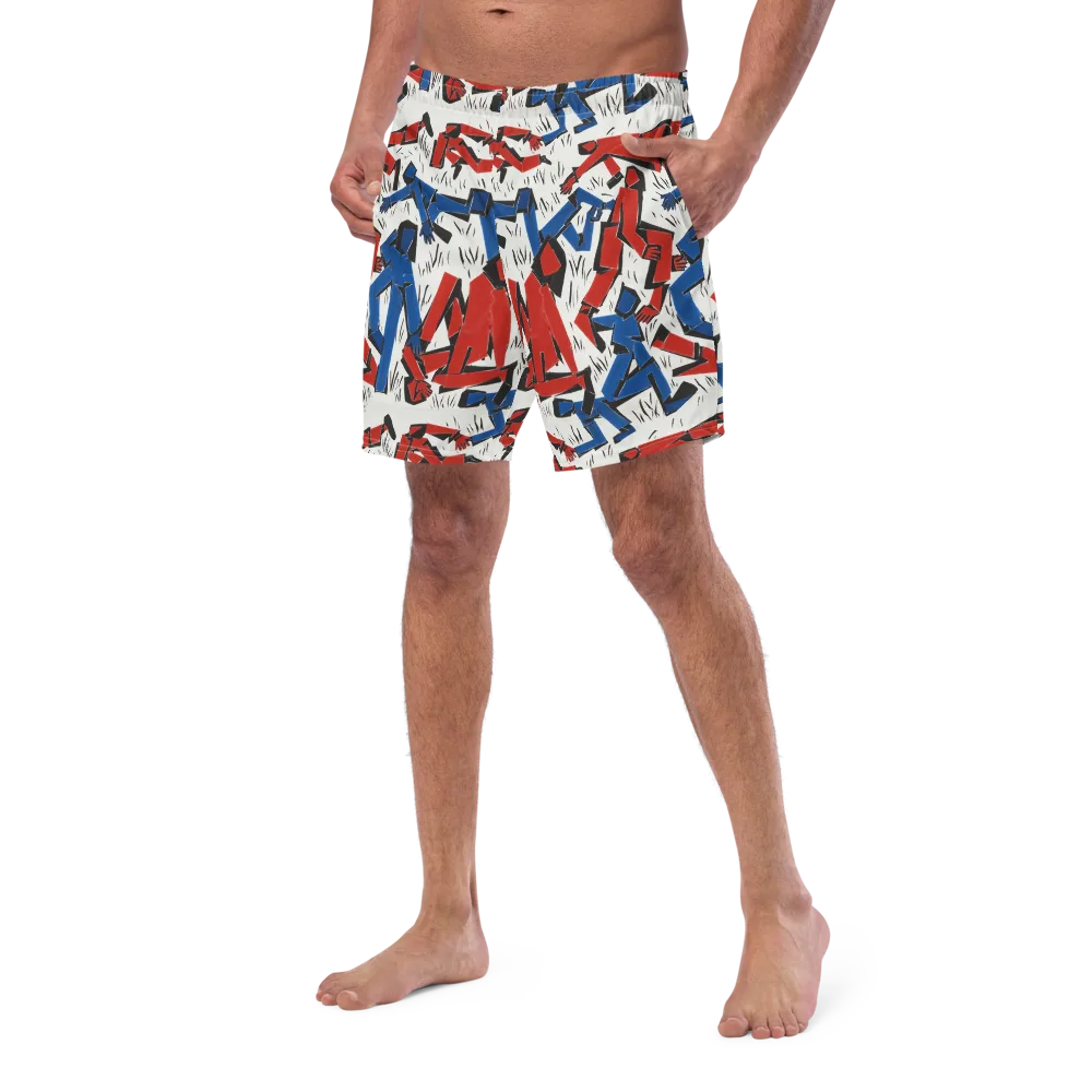 Redline Rhapsody on Swim Trunks — Left Front