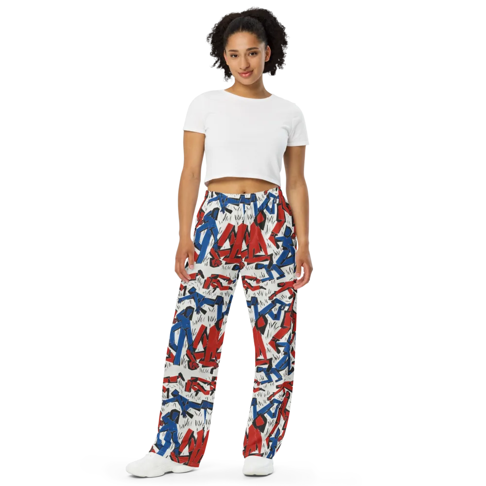 Redline Rhapsody on Wide-Leg Pants — Front