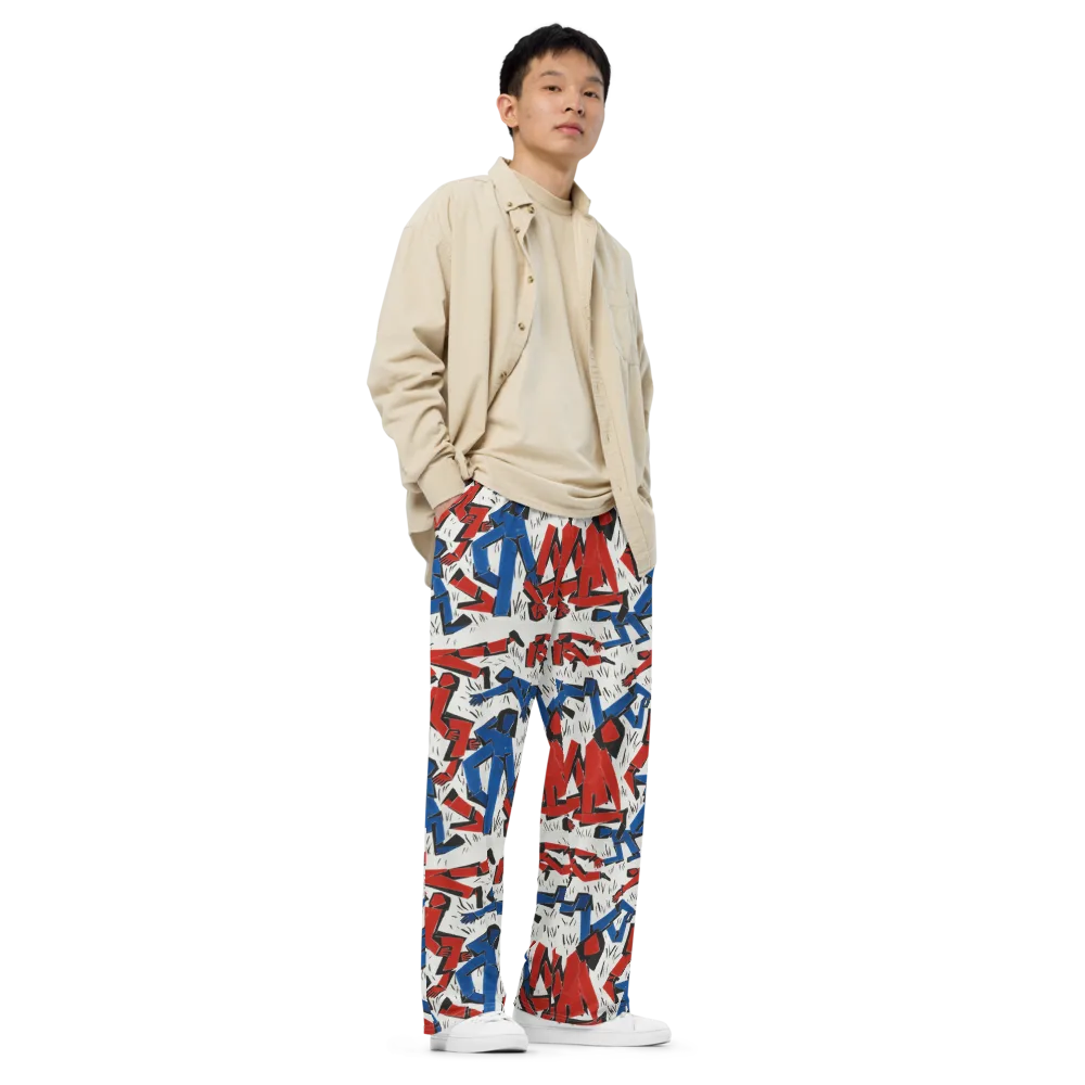 Redline Rhapsody on Wide-Leg Pants — Right Front