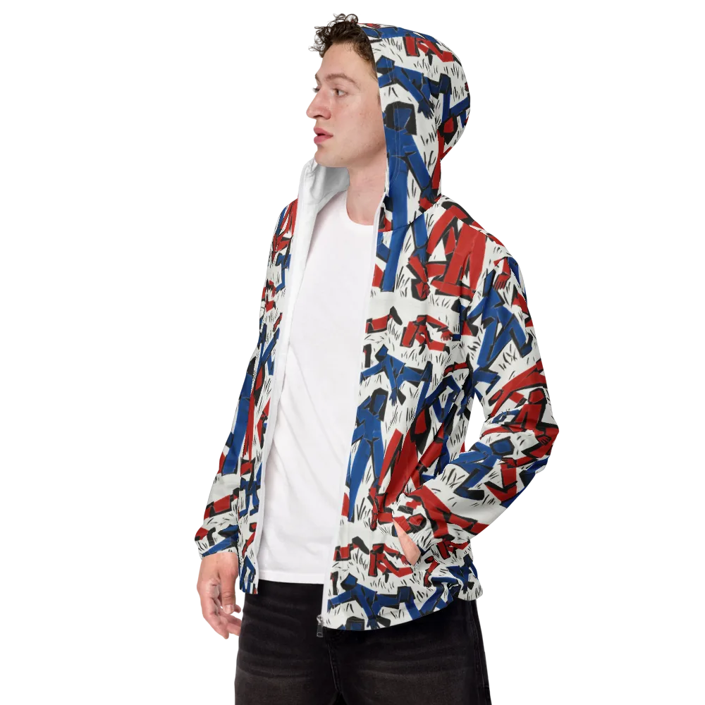 Redline Rhapsody on Men's Windbreaker — Left Front