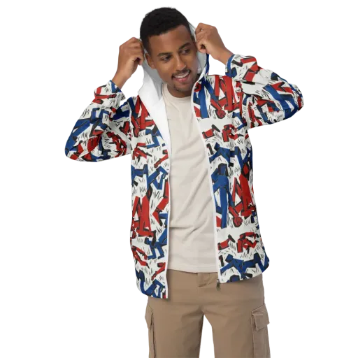 Redline Rhapsody on a Men's Windbreaker
