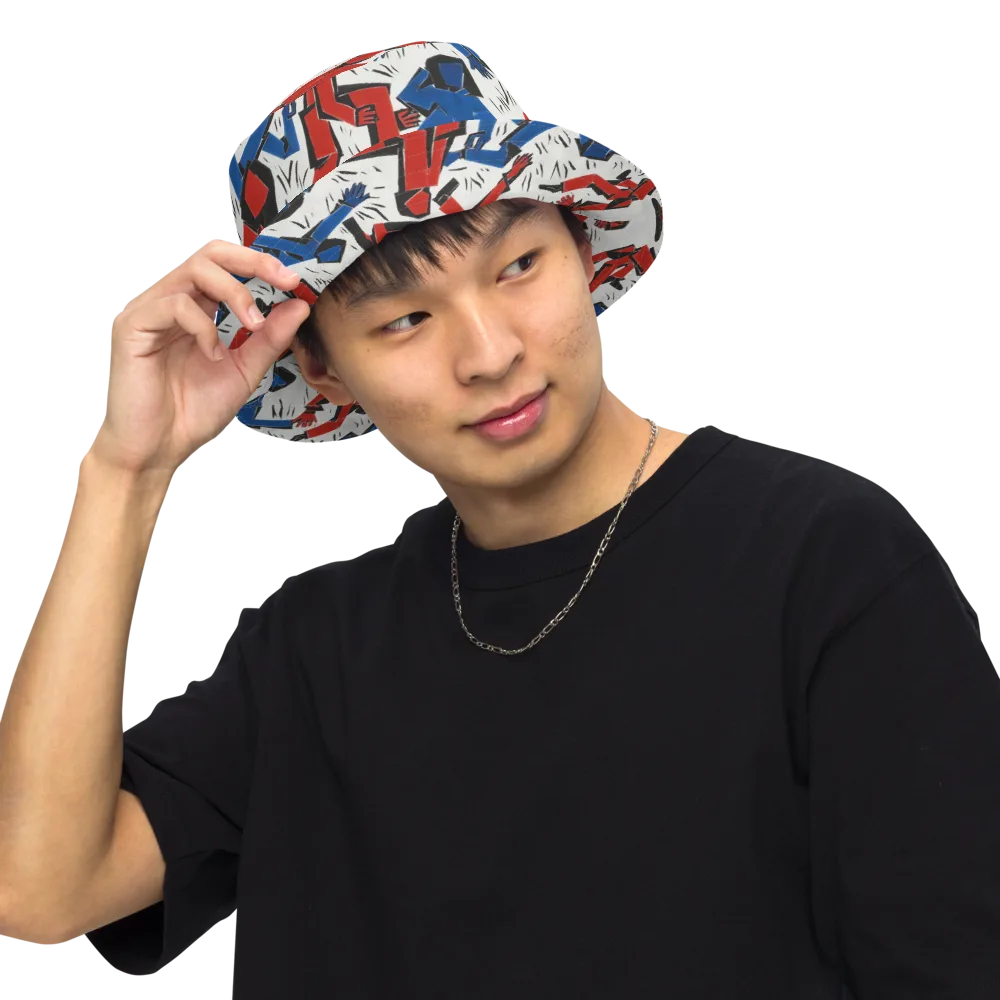 Redline Rhapsody on Reversible Bucket Hat — Front Inside