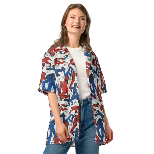 Redline Rhapsody on a Button Shirt