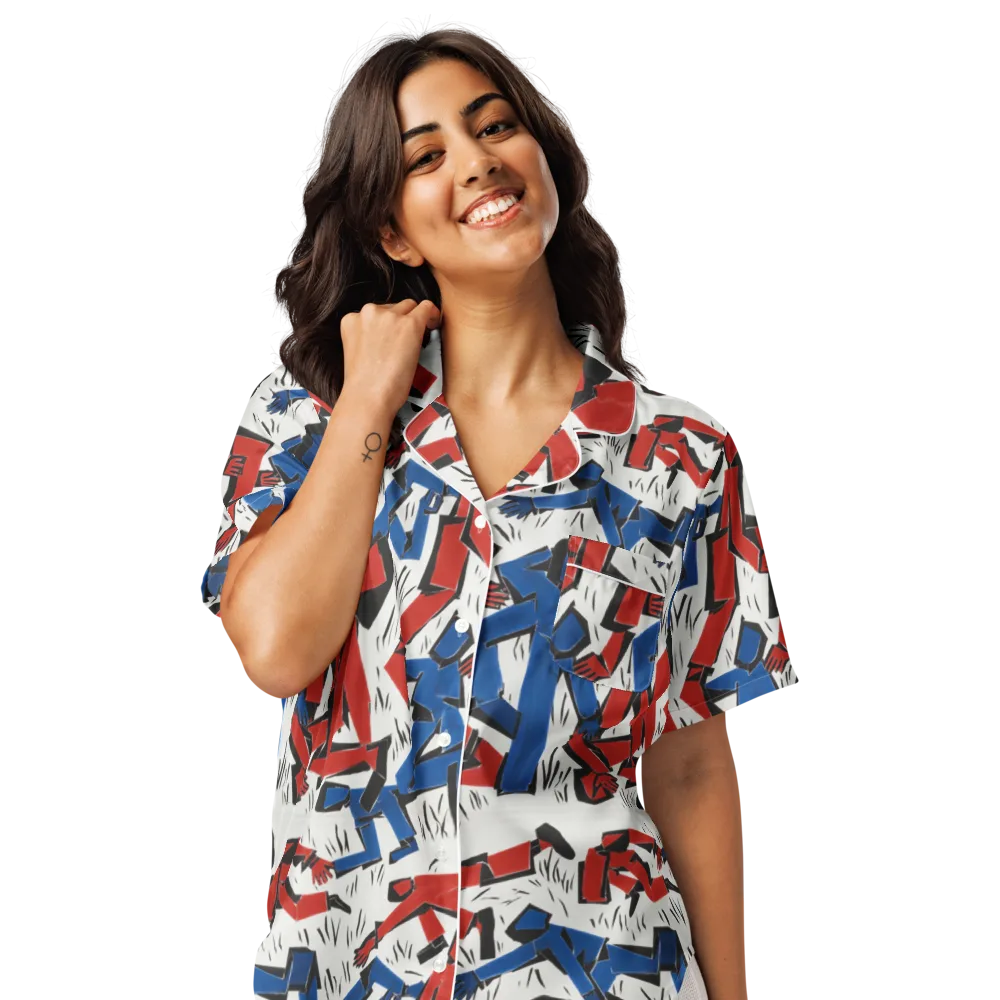 Redline Rhapsody on Women's Short Sleeve Pajama Top — Front