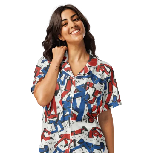 Redline Rhapsody on a Women's Short Sleeve Pajama Top