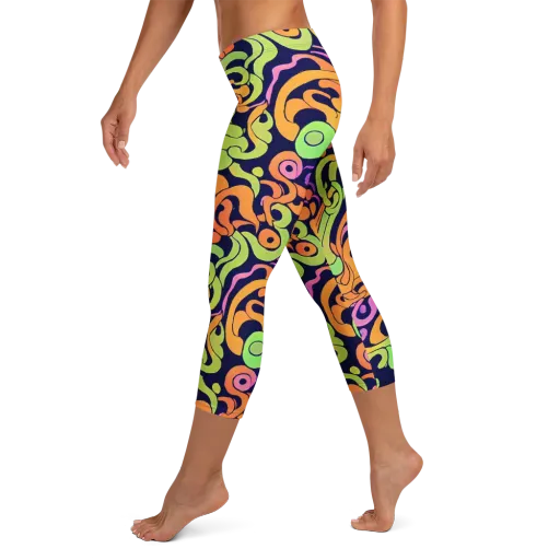 Acid Spiral on a Capri Leggings
