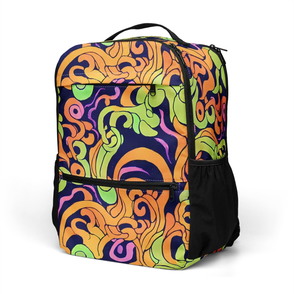 Acid Spiral on Utility Backpack — Left Front
