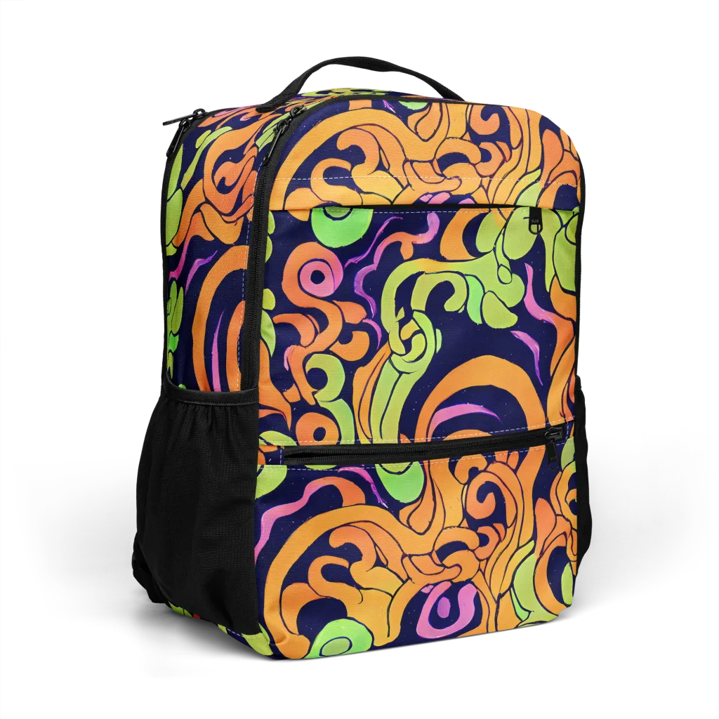 Acid Spiral on Utility Backpack — Right Front
