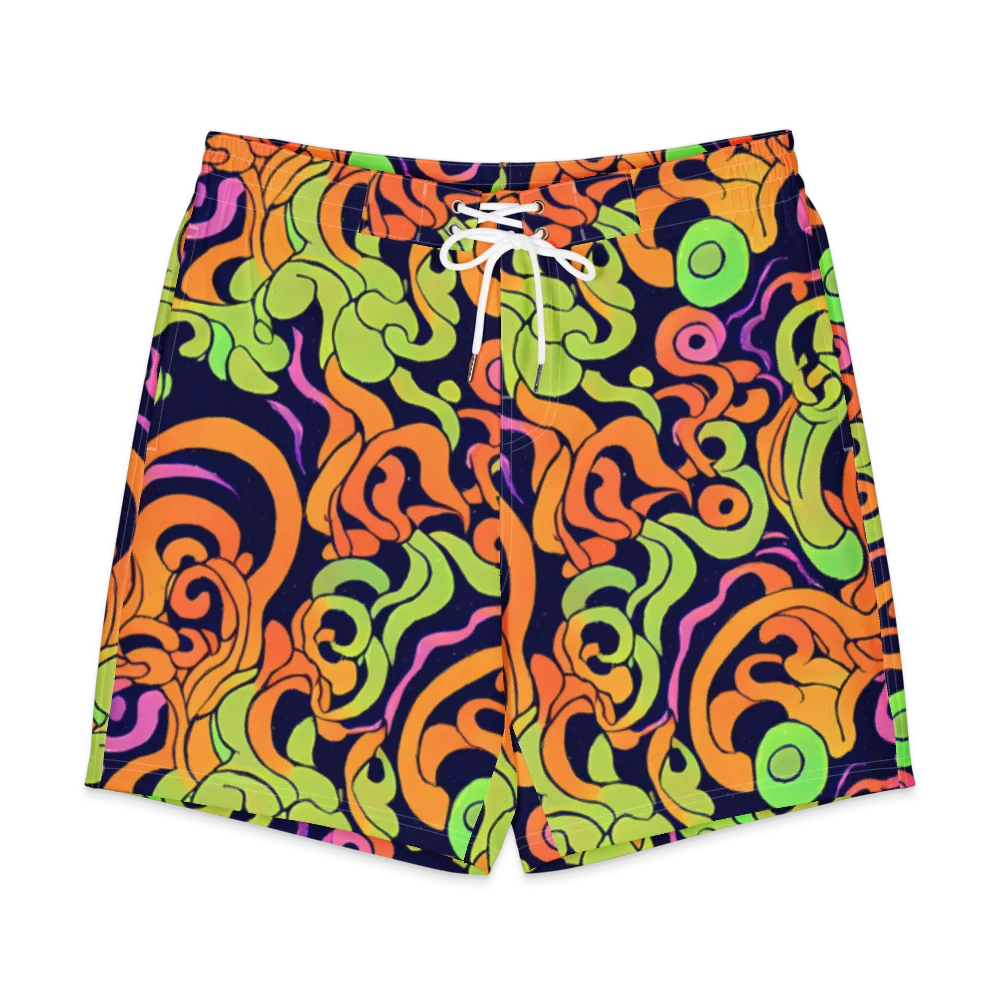 Acid Spiral on Men's Board Shorts — Front