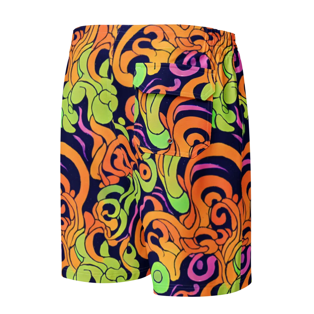 Acid Spiral on Men's Board Shorts — Back
