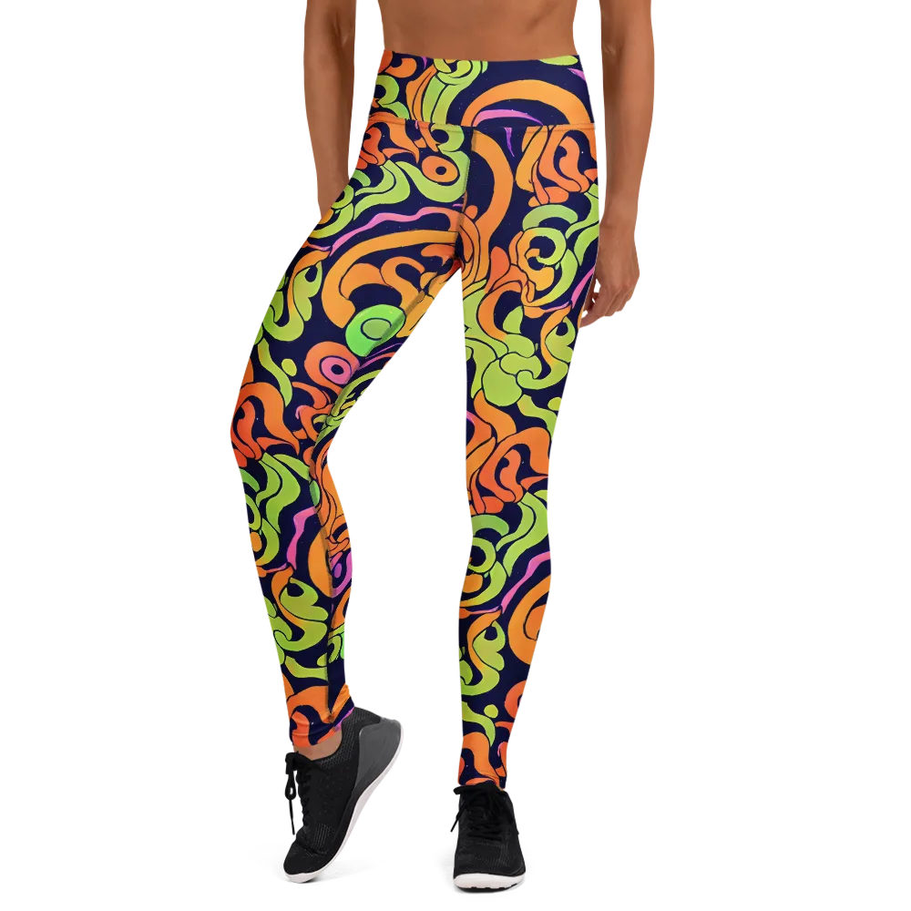 Acid Spiral on Yoga Leggings — Front