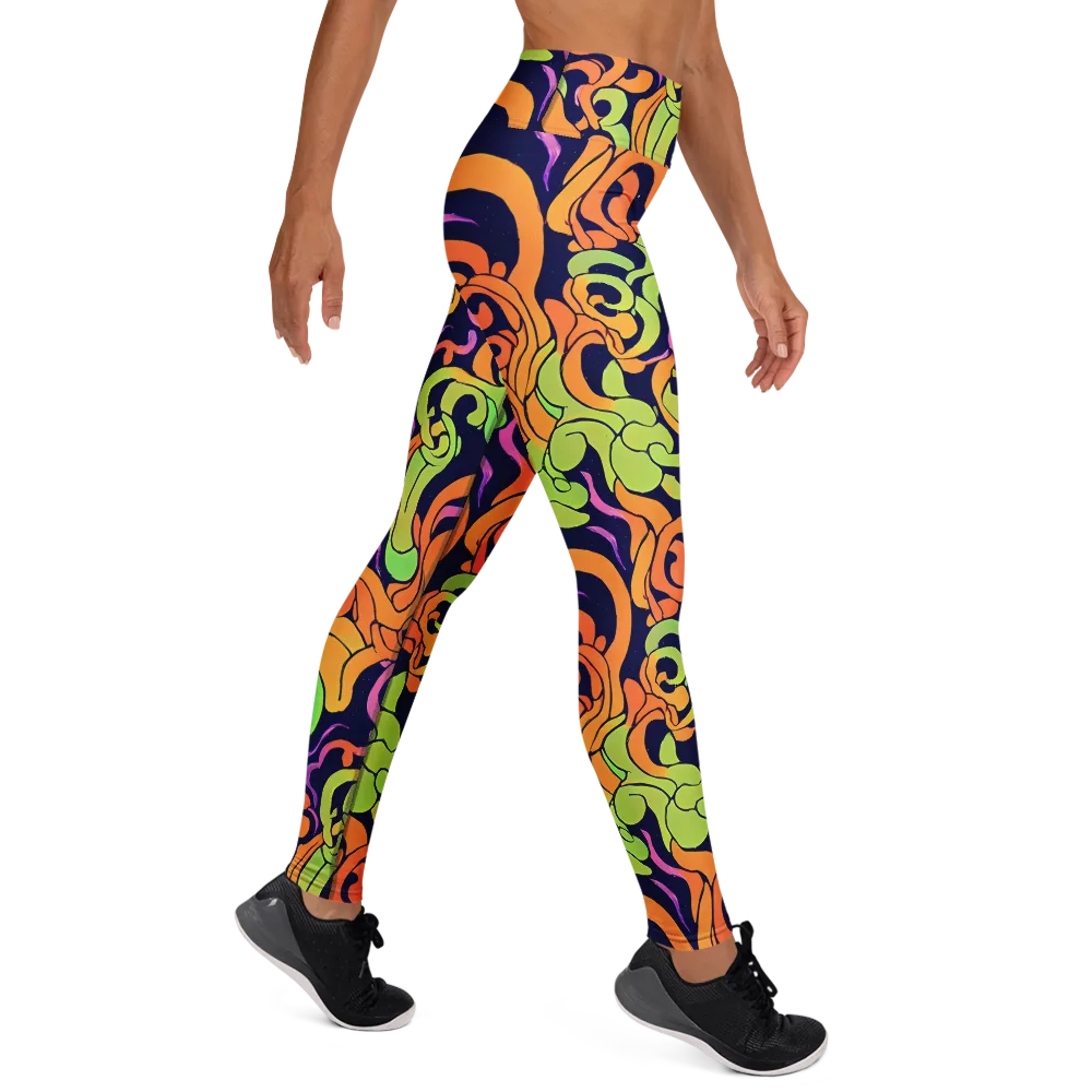 Acid Spiral on Yoga Leggings — Right