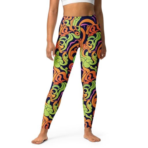 Acid Spiral on a Yoga Leggings