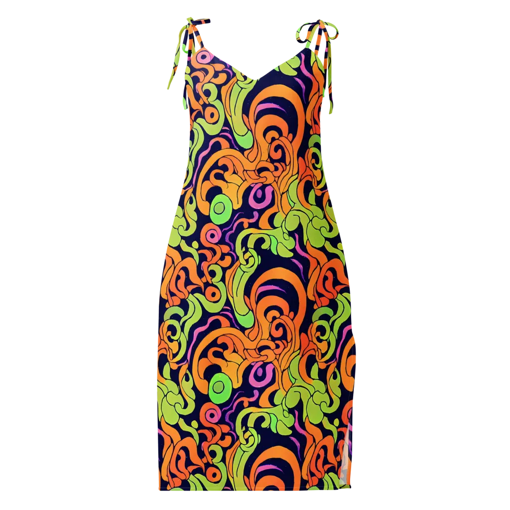 Acid Spiral on Slip Dress — Front