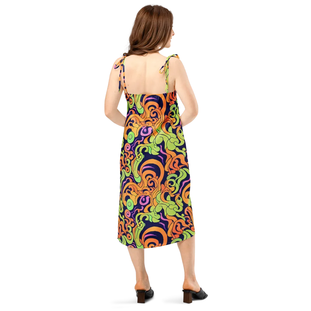 Acid Spiral on Slip Dress — Back