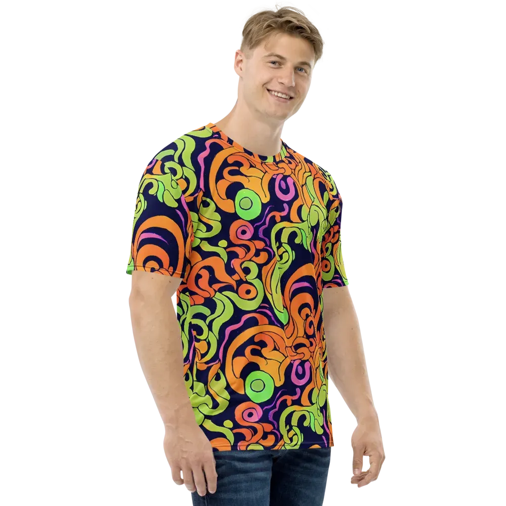 Acid Spiral on Men's Crew Neck T-Shirt — Right