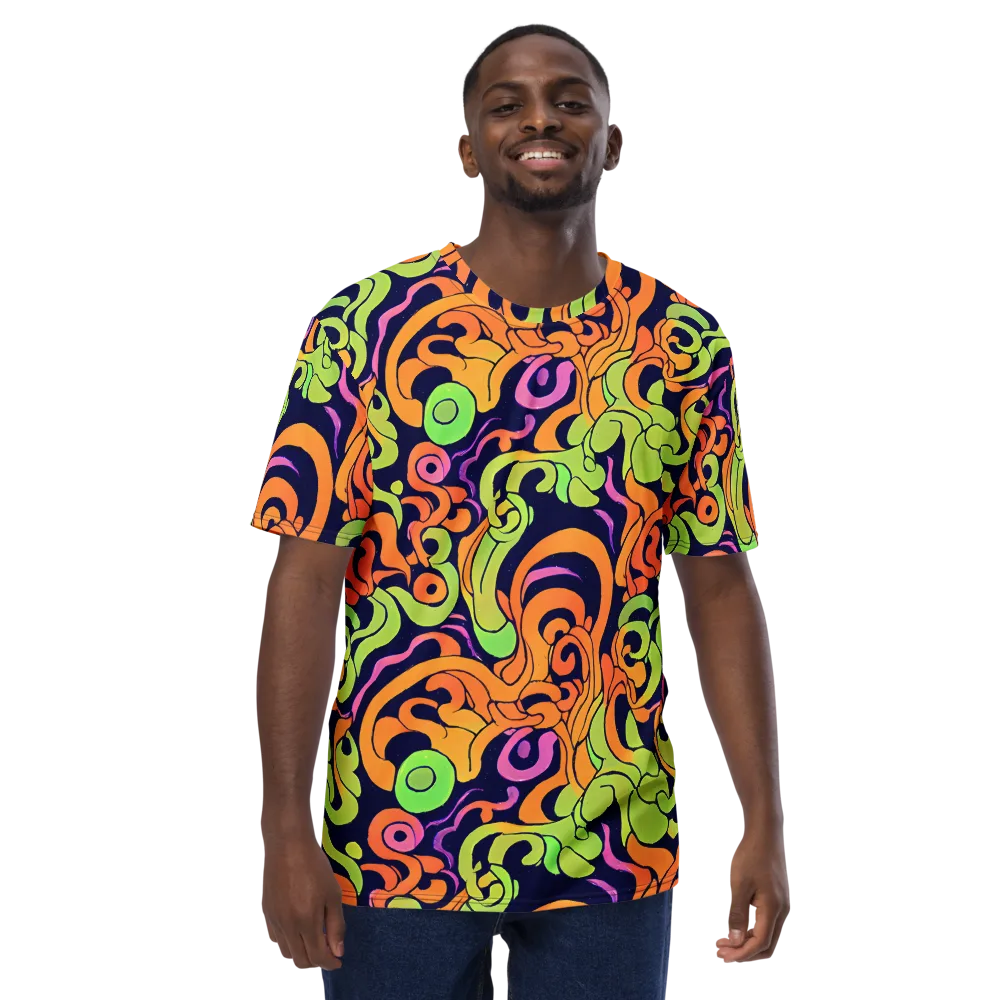 Acid Spiral on Men's Crew Neck T-Shirt — Front
