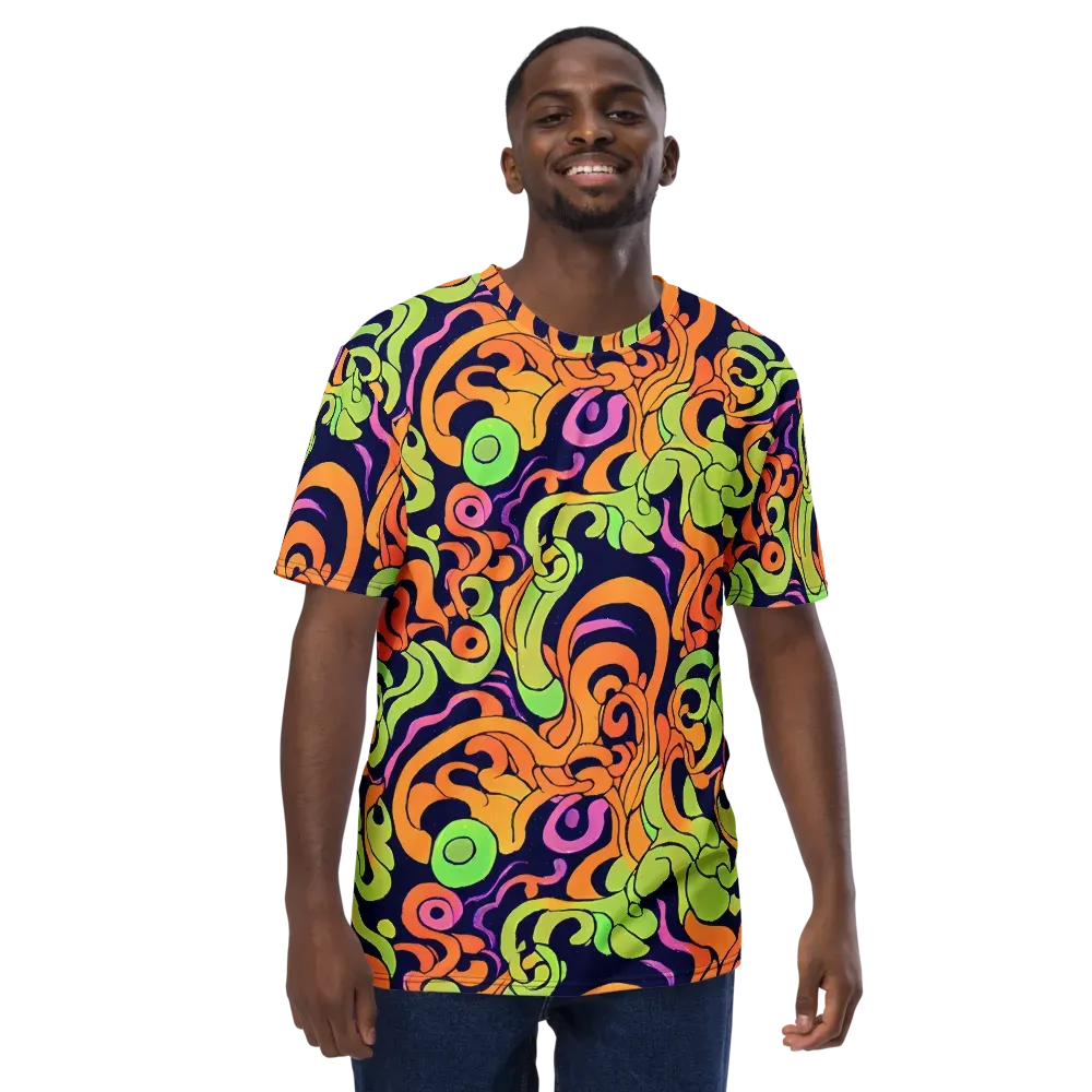 Acid Spiral on Men's Crew Neck T-Shirt — Front
