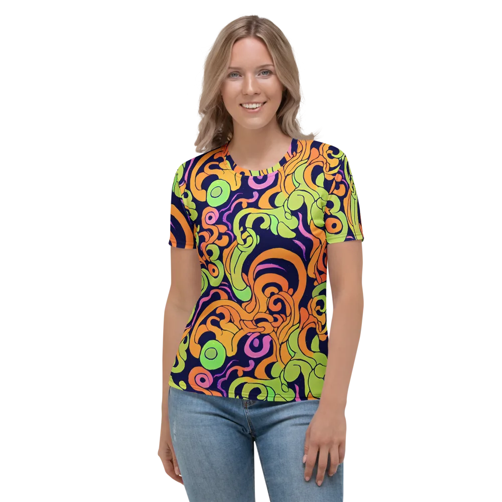 Acid Spiral on Women's Crew Neck T-Shirt — Front