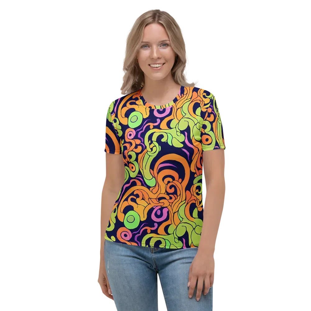 Acid Spiral on Women's Crew Neck T-Shirt — Front