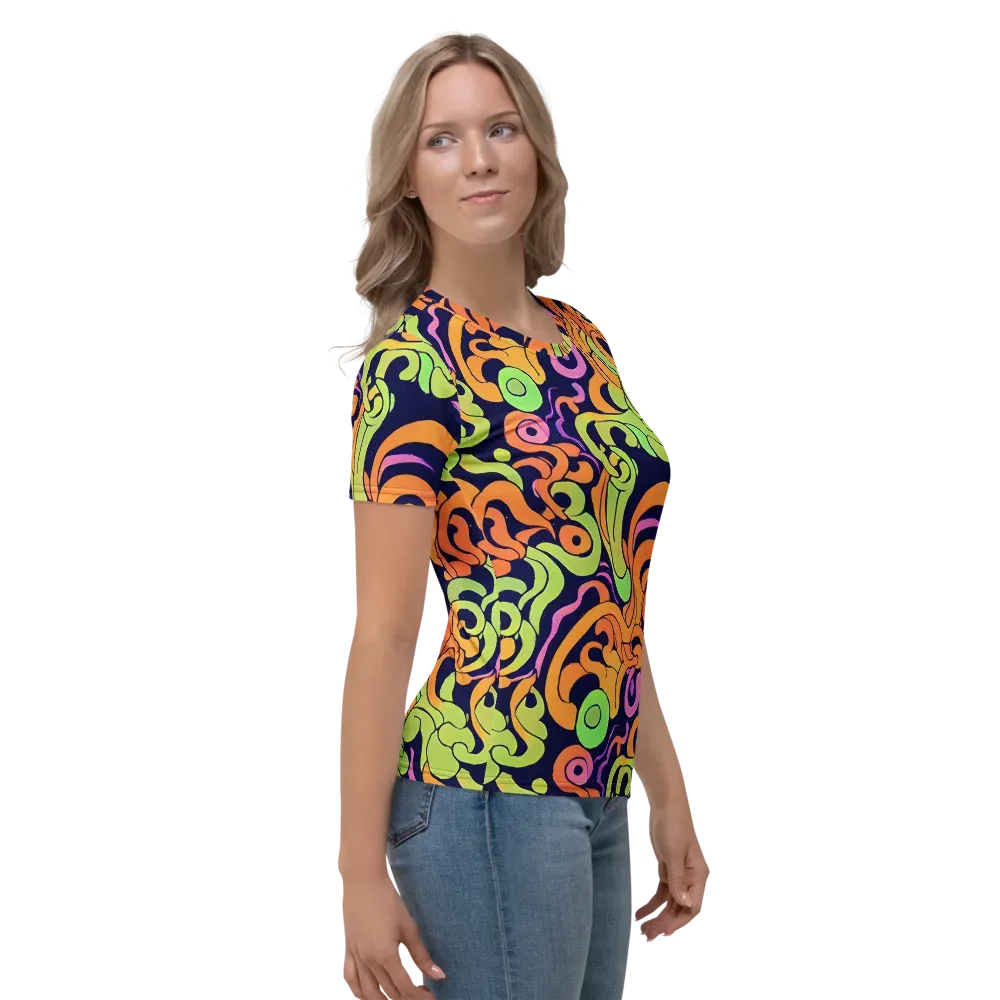 Acid Spiral on Women's Crew Neck T-Shirt — Right