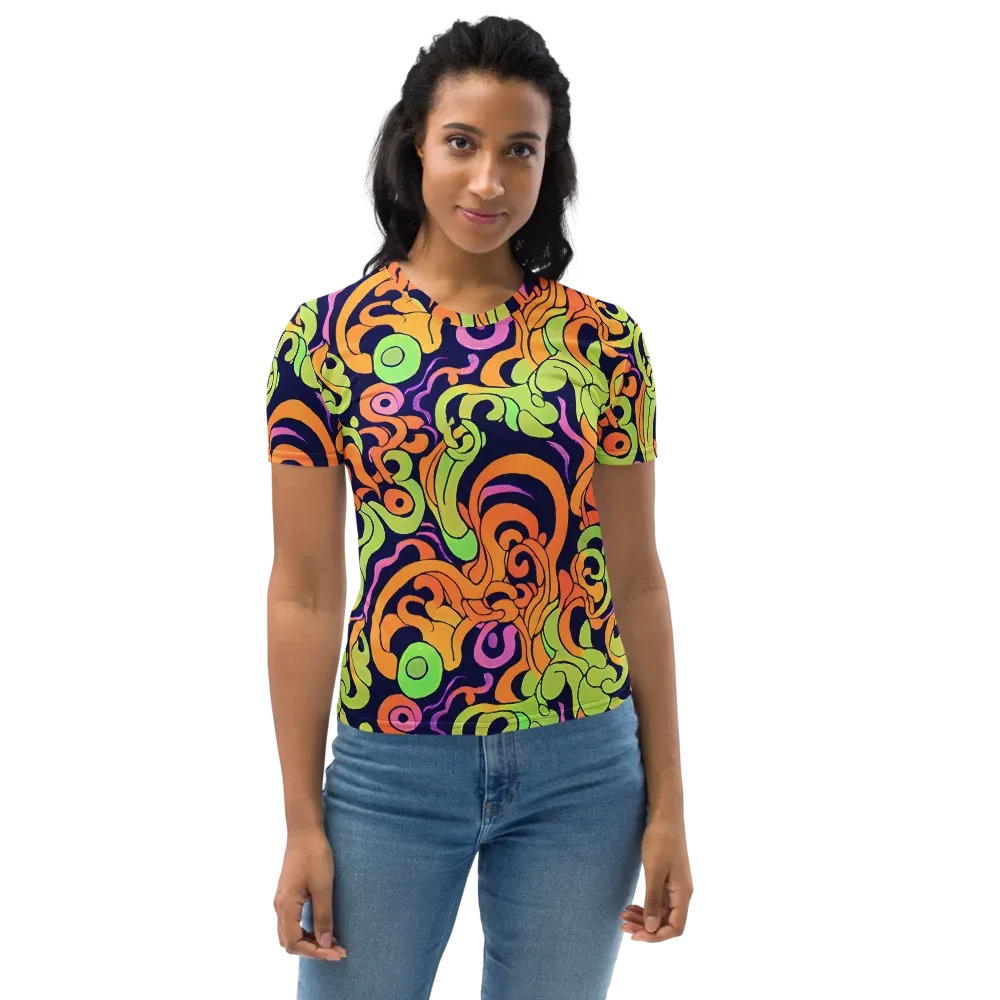 Acid Spiral on Women's Crew Neck T-Shirt — Front