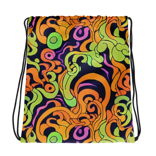 Acid Spiral on a Drawstring Bag