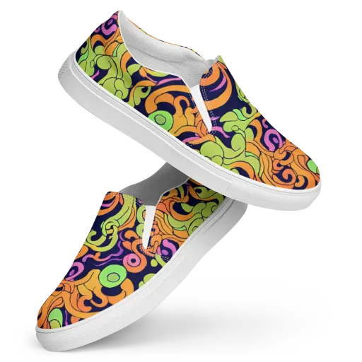 Acid Spiral on a Women's Slip-On Canvas Shoes