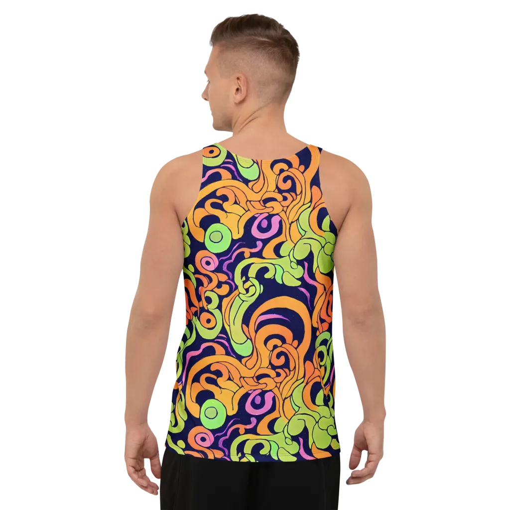 Acid Spiral on Men's Tank Top — Back