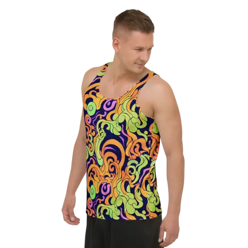 Acid Spiral on a Men's Tank Top