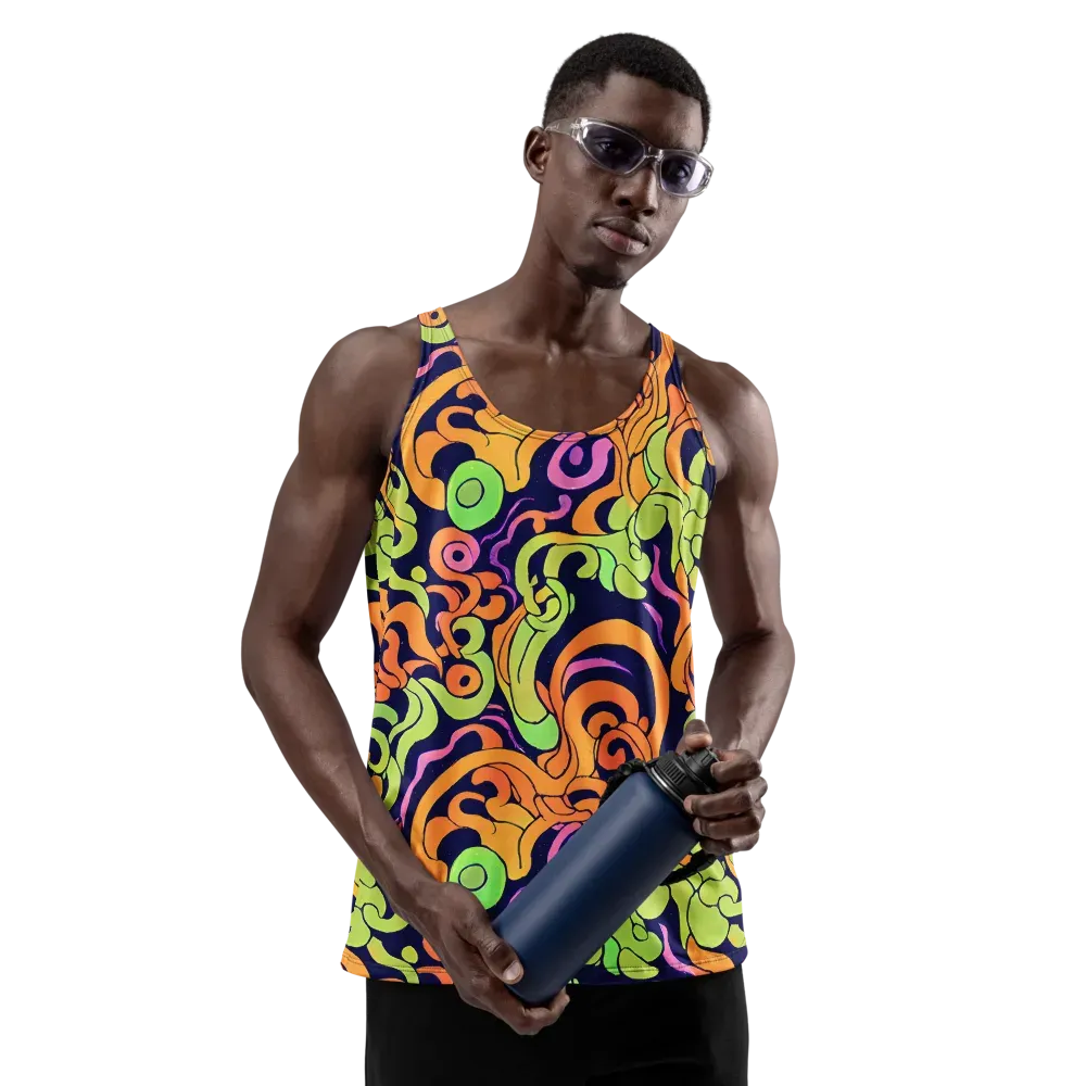 Acid Spiral on Men's Tank Top — Front