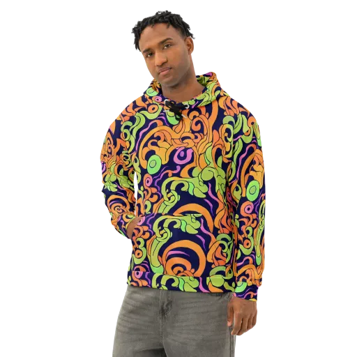 Acid Spiral on a Cotton Hoodie