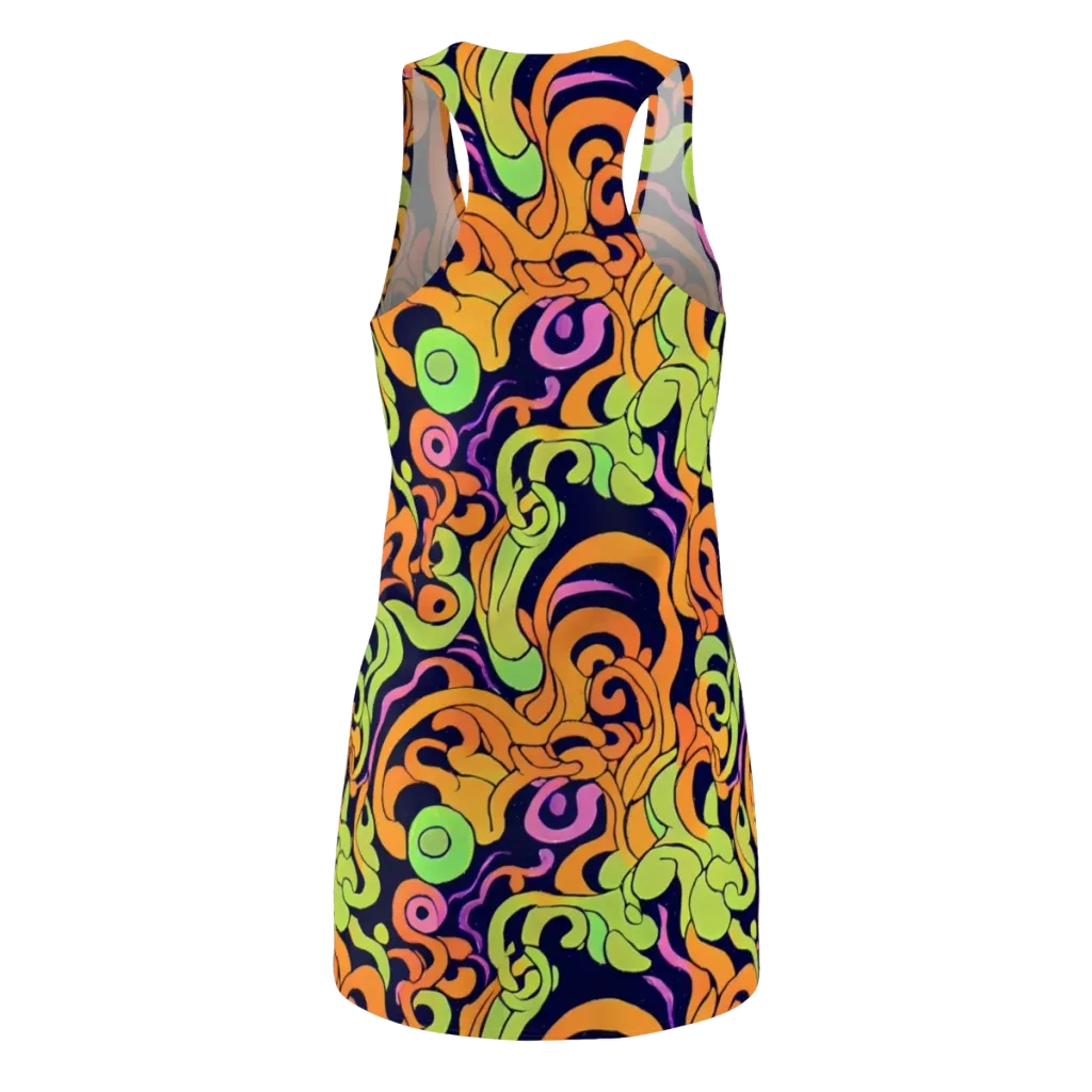 Acid Spiral on Racerback Dress — Back