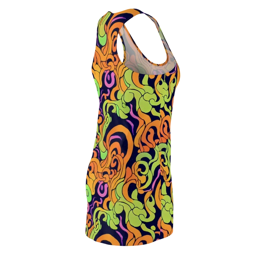 Acid Spiral on Racerback Dress — Back Side