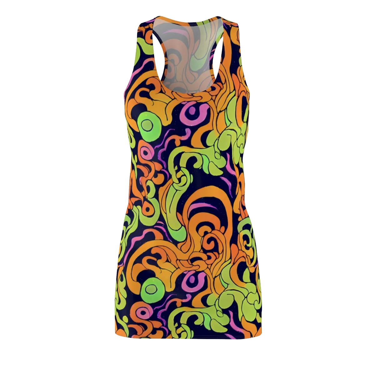 Acid Spiral on Racerback Dress — Front