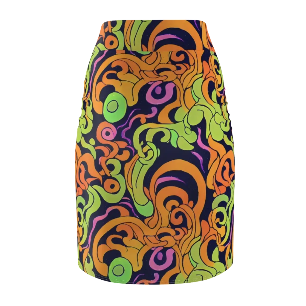 Acid Spiral on Pencil Skirt — Back