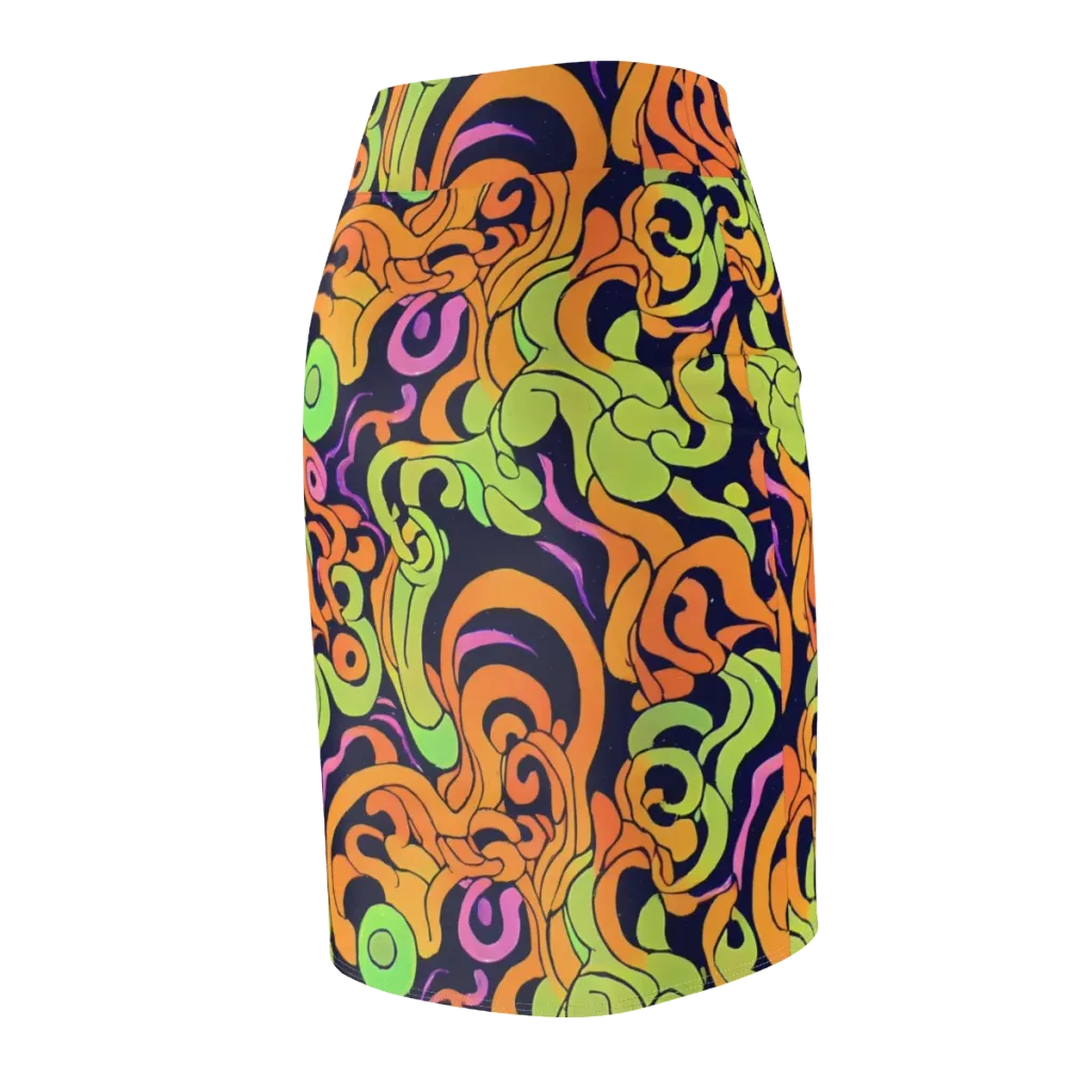 Acid Spiral on Pencil Skirt — Back Side