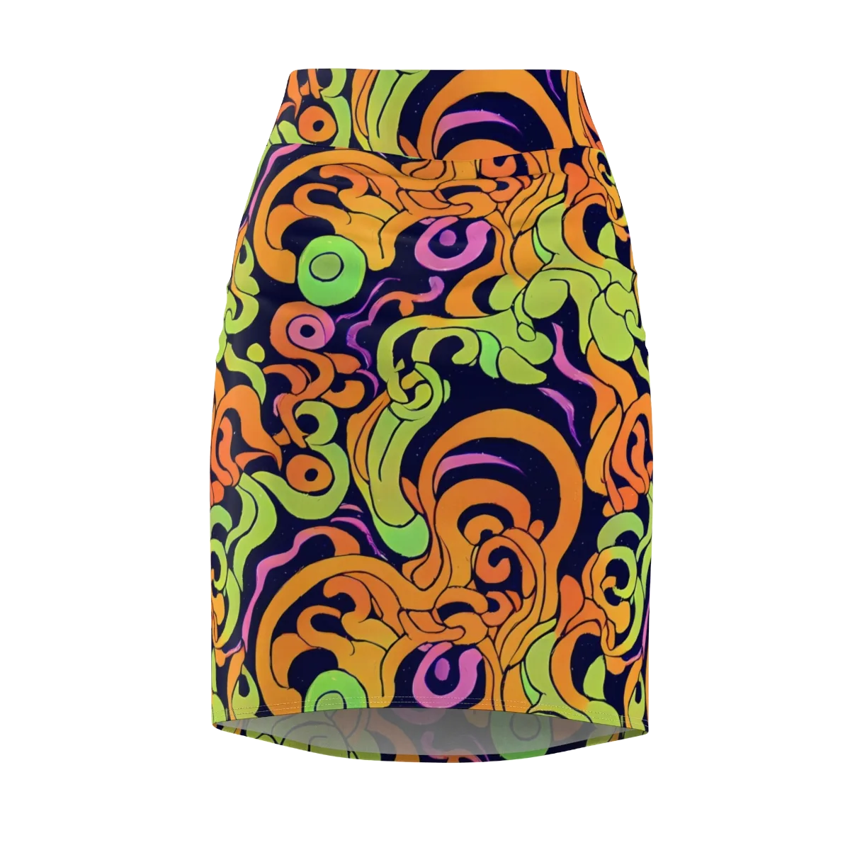 Acid Spiral on Pencil Skirt — Front