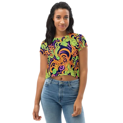 Acid Spiral on a Crop Tee