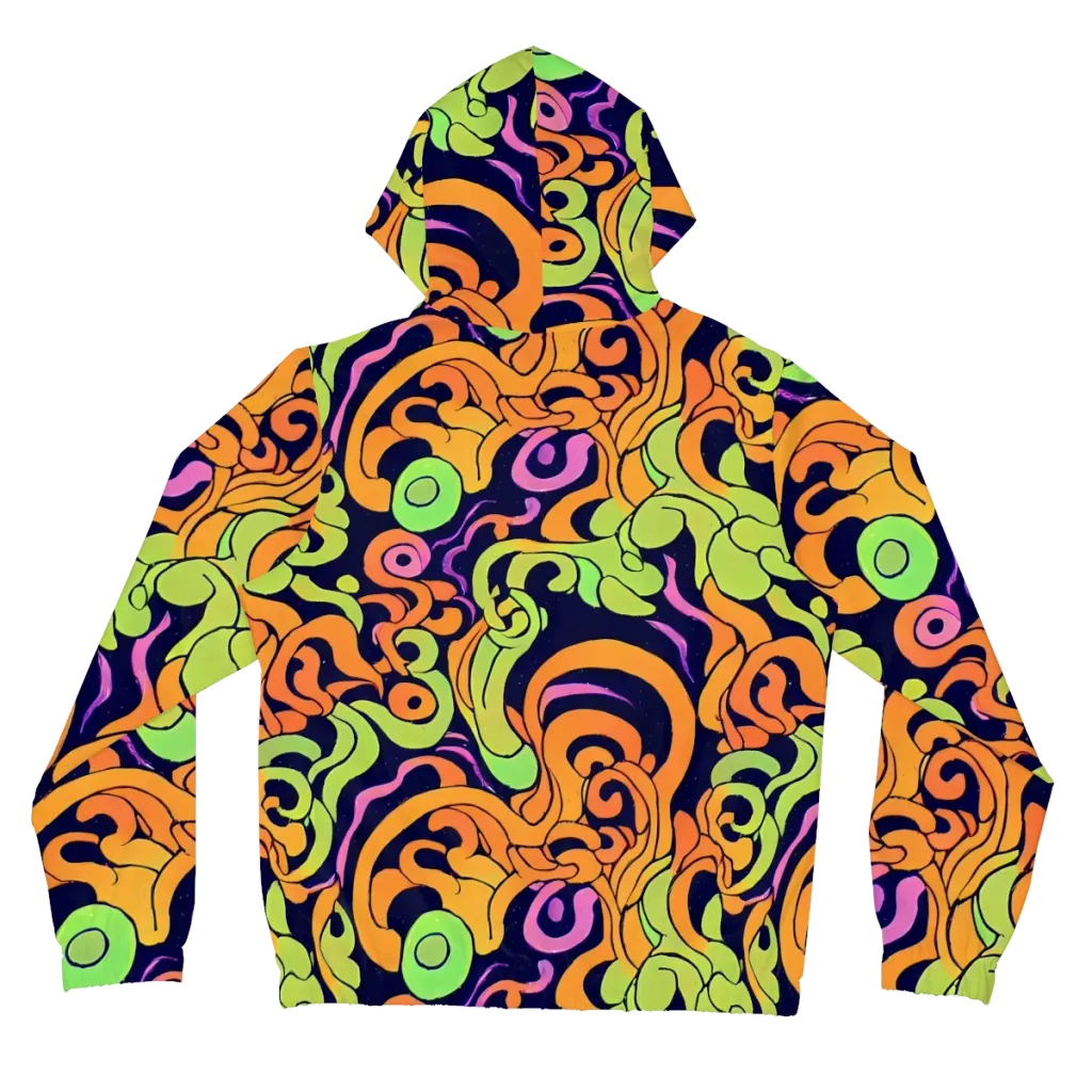 Acid Spiral on Women's Full-Zip Hoodie — Back