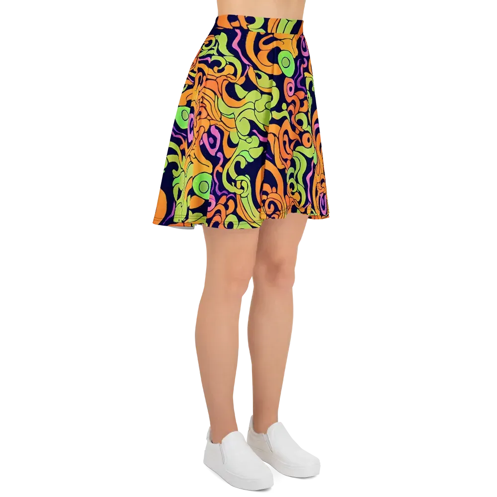 Acid Spiral on Skater Skirt — Right