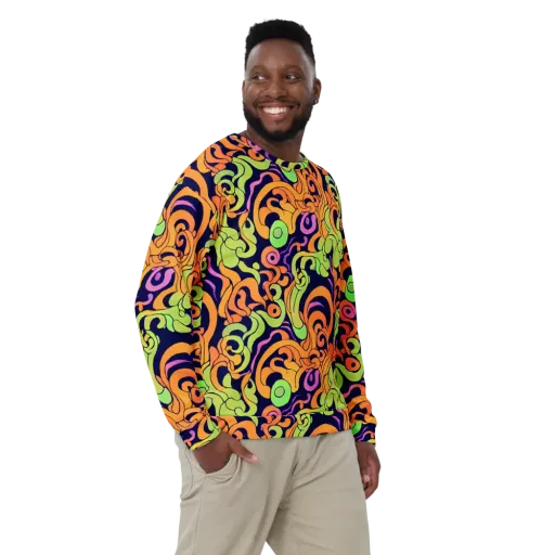 Acid Spiral on a Sweatshirt