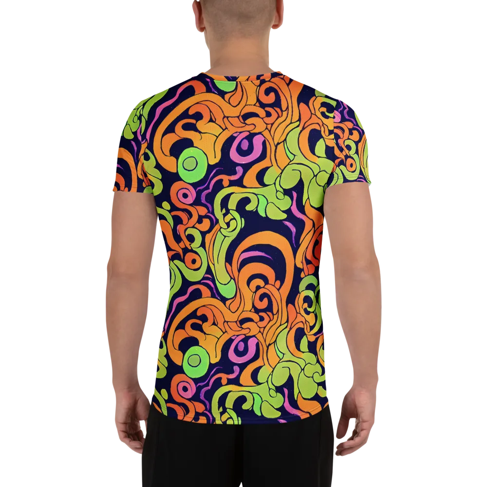 Acid Spiral on Men's Athletic T-Shirt — Back
