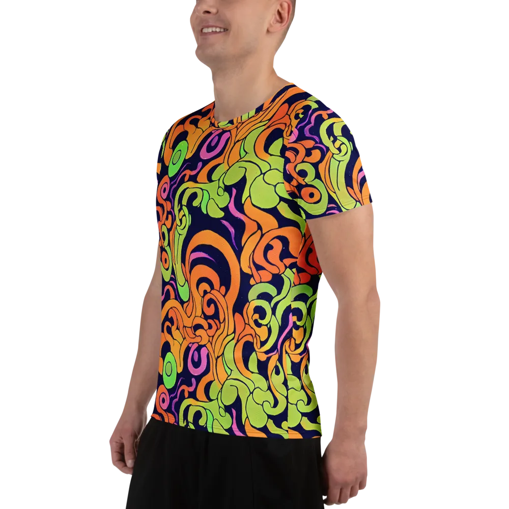 Acid Spiral on Men's Athletic T-Shirt — Left