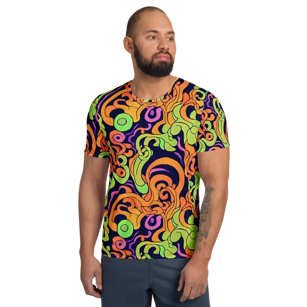 Acid Spiral on Men's Athletic T-Shirt — Front